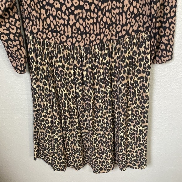 Anthropologie Maeve Juno Animal Printed V-Neck Dress Size Small - Picture 10 of 10